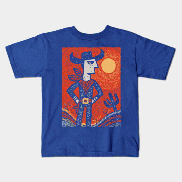 Cosmic Cowboy | The Abstract Southwestern Rider Kids T-Shirt by TuncGK