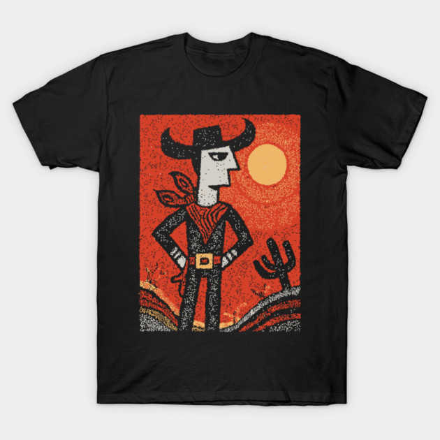 Cosmic Cowboy | The Abstract Southwestern Rider T-Shirt by TuncGK
