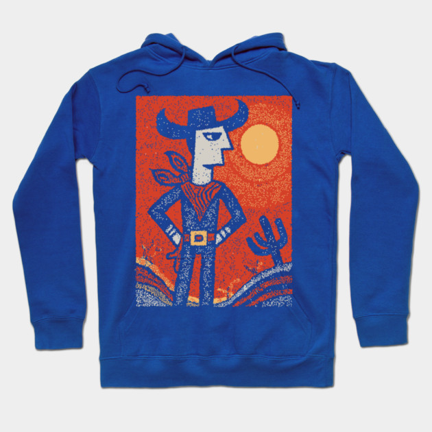 Cosmic Cowboy | The Abstract Southwestern Rider Hoodie by TuncGK