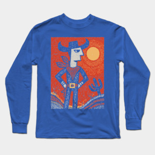 Cosmic Cowboy | The Abstract Southwestern Rider Long Sleeve T-Shirt