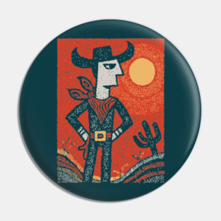 Cosmic Cowboy | The Abstract Southwestern Rider Pin