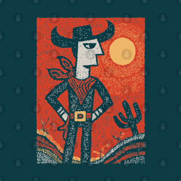 Cosmic Cowboy | The Abstract Southwestern Rider by TuncGK