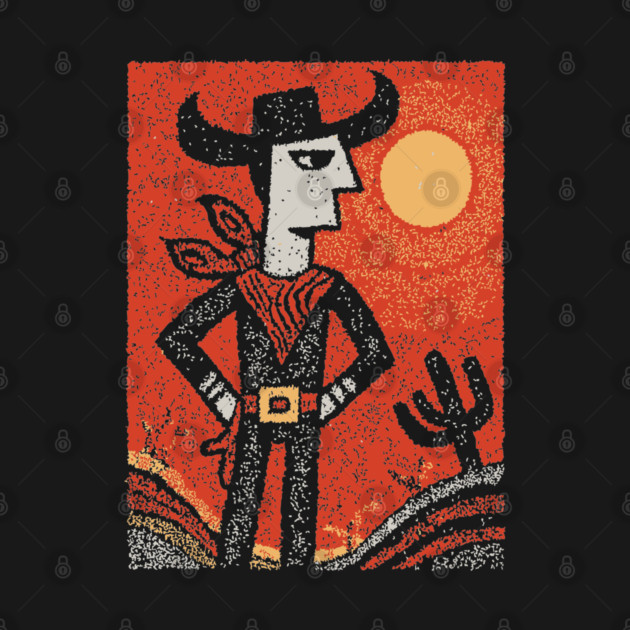 Cosmic Cowboy | The Abstract Southwestern Rider by TuncGK