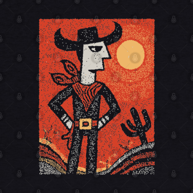 Cosmic Cowboy | The Abstract Southwestern Rider by TuncGK