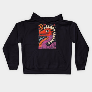 Whimsical Red Dragon | Friendly Mythical Beast Kids Hoodie