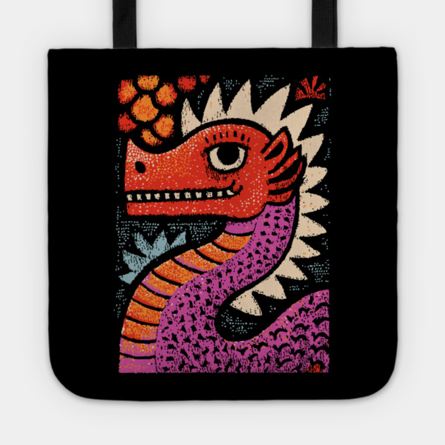 Whimsical Red Dragon | Friendly Mythical Beast Tote by TuncGK