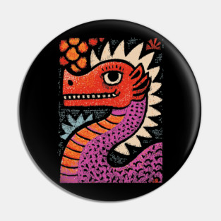 Whimsical Red Dragon | Friendly Mythical Beast Pin