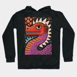 Whimsical Red Dragon | Friendly Mythical Beast Hoodie