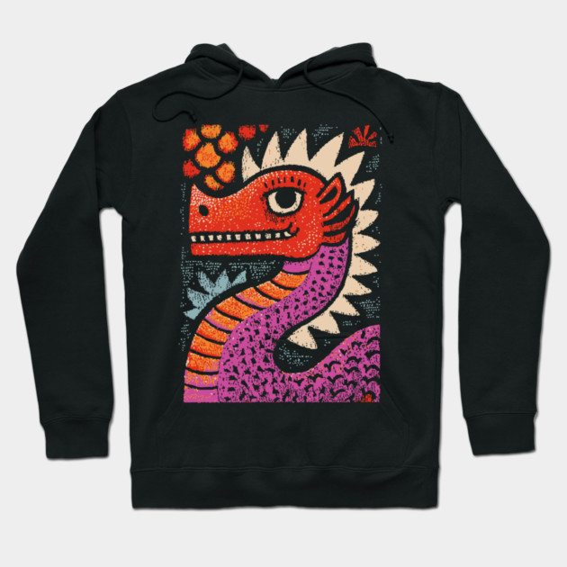 Whimsical Red Dragon | Friendly Mythical Beast Hoodie by TuncGK