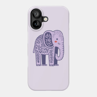 Scandinavian Folk Art Elephant | Gentle Giant Graphic Phone Case
