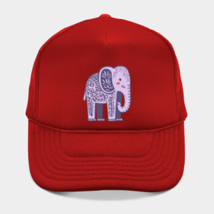 Scandinavian Folk Art Elephant | Gentle Giant Graphic Hat