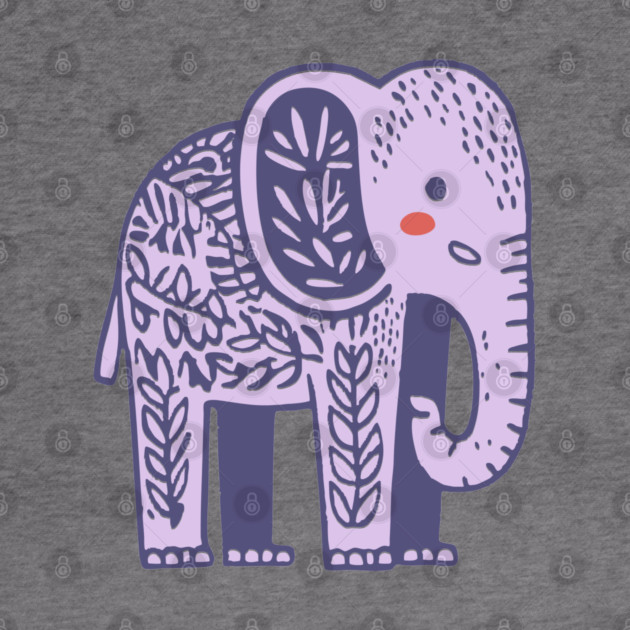 Scandinavian Folk Art Elephant | Gentle Giant Graphic by TuncGK