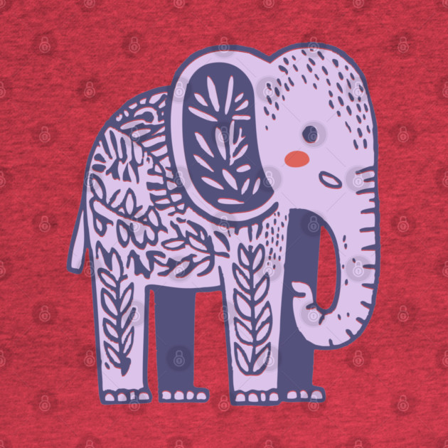 Scandinavian Folk Art Elephant | Gentle Giant Graphic by TuncGK