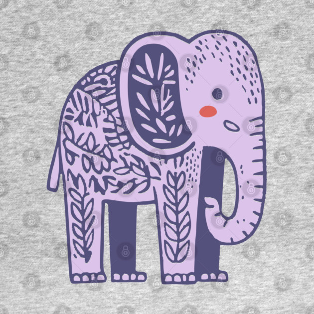 Scandinavian Folk Art Elephant | Gentle Giant Graphic by TuncGK