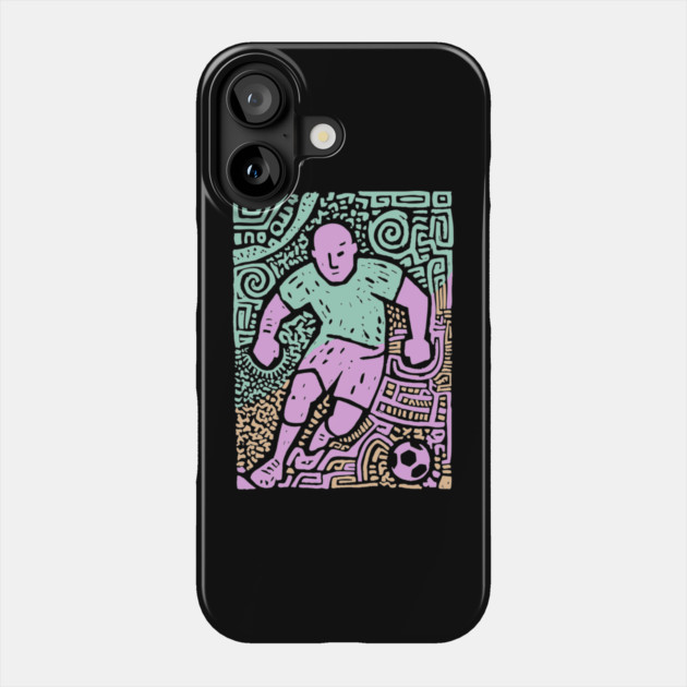 Abstract Soccer Player | The Beautiful Game Graphic Phone Case by TuncGK