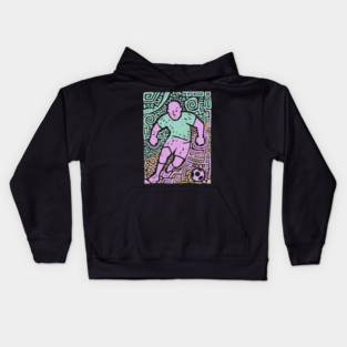 Abstract Soccer Player | The Beautiful Game Graphic Kids Hoodie