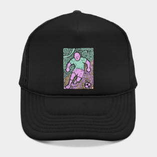 Abstract Soccer Player | The Beautiful Game Graphic Hat