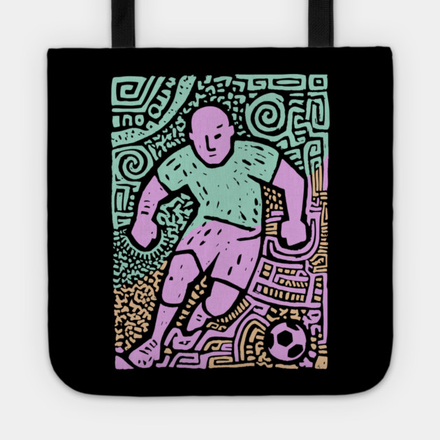 Abstract Soccer Player | The Beautiful Game Graphic Tote by TuncGK