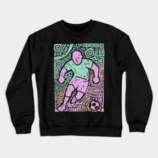 Abstract Soccer Player | The Beautiful Game Graphic Crewneck Sweatshirt