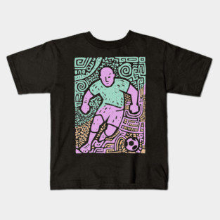 Abstract Soccer Player | The Beautiful Game Graphic Kids T-Shirt