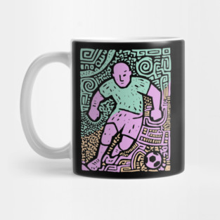 Abstract Soccer Player | The Beautiful Game Graphic Mug