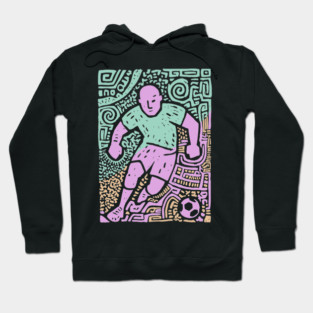 Abstract Soccer Player | The Beautiful Game Graphic Hoodie