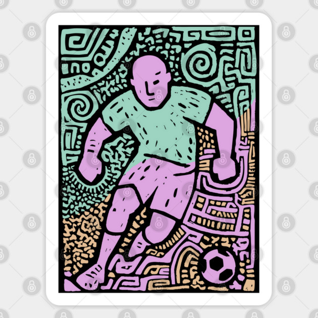 Abstract Soccer Player | The Beautiful Game Graphic Sticker by TuncGK