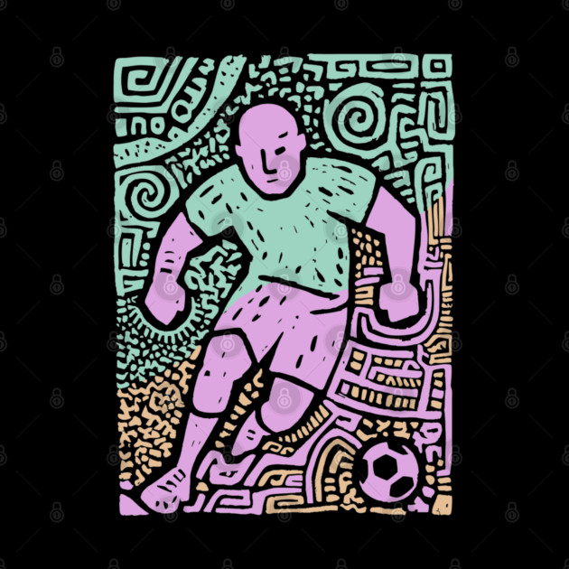 Abstract Soccer Player | The Beautiful Game Graphic by TuncGK