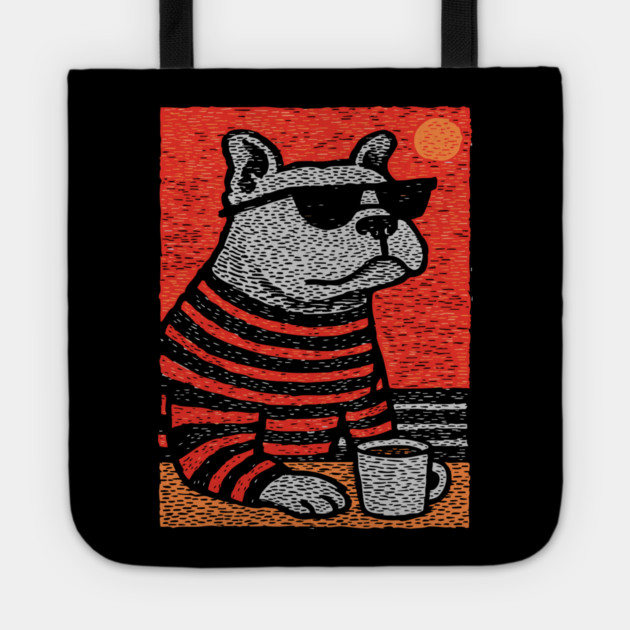 Cool Bulldog | The Sunbathing Beach Bully Tote by TuncGK