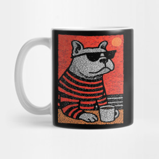 Cool Bulldog | The Sunbathing Beach Bully Mug