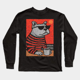 Cool Bulldog | The Sunbathing Beach Bully Long Sleeve T-Shirt