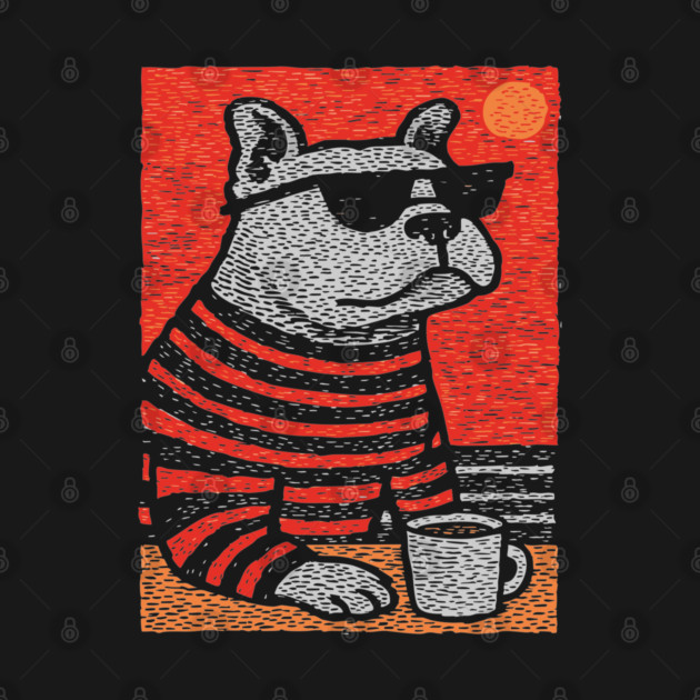 Cool Bulldog | The Sunbathing Beach Bully by TuncGK