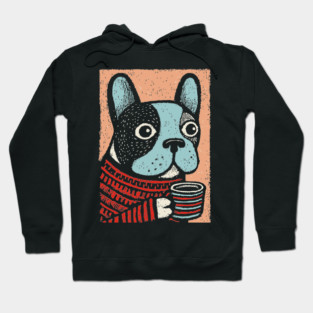 Cozy French Bulldog | The Morning Coffee Frenchie Hoodie