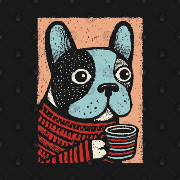 Cozy French Bulldog | The Morning Coffee Frenchie by TuncGK