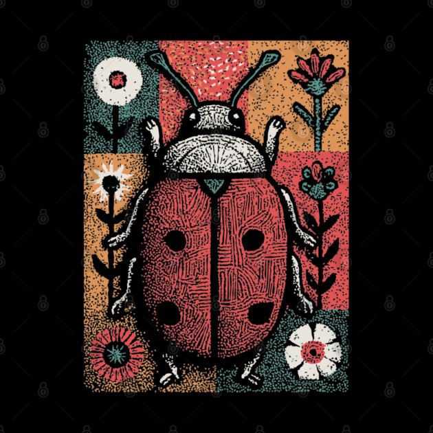 Folk Art Ladybug | The Lucky Garden Beetle by TuncGK