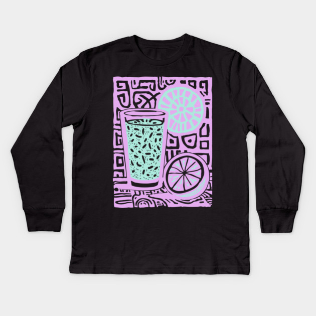 Summer Lemonade | The Refreshing Porch Drink Kids Long Sleeve T-Shirt by TuncGK