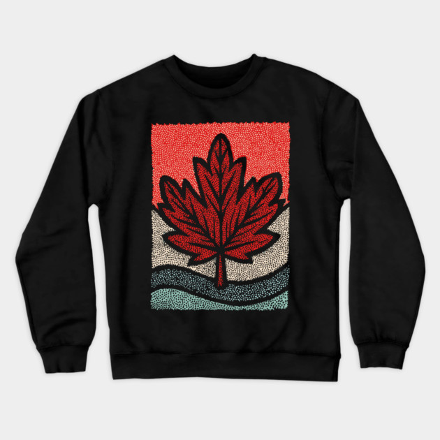 Winter Maple Leaf | The First Snowfall Crewneck Sweatshirt by TuncGK