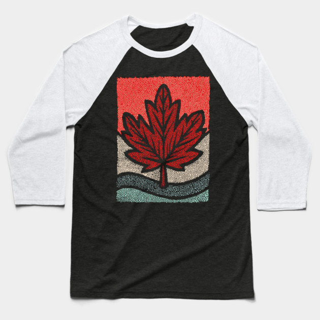 Winter Maple Leaf | The First Snowfall Baseball T-Shirt by TuncGK