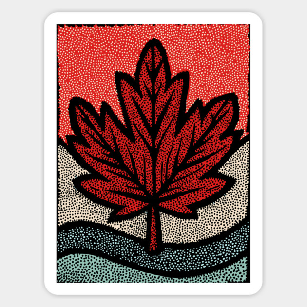Winter Maple Leaf | The First Snowfall Magnet by TuncGK