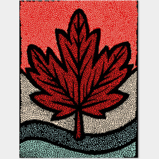 Winter Maple Leaf | The First Snowfall Posters and Art