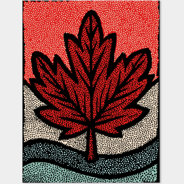 Winter Maple Leaf | The First Snowfall Wall Art by TuncGK