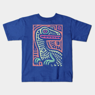 Whimsical Oviraptor | Pastel Dinosaur Folk Art Kids T-Shirt