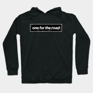 One For The Road - Black Oasis Distressed Logo Typography Hoodie