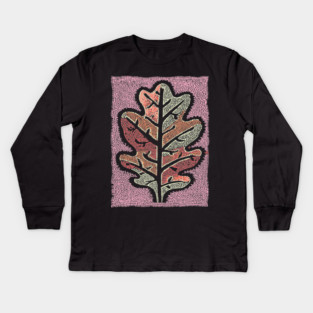 Pastel Oak Leaf | Ethereal Botanical Art Kids Long Sleeve T-Shirt
