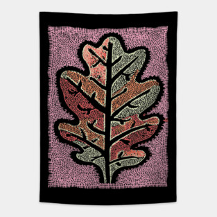Pastel Oak Leaf | Ethereal Botanical Art Tapestry