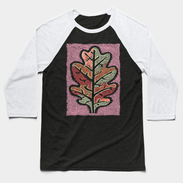 Pastel Oak Leaf | Ethereal Botanical Art Baseball T-Shirt by TuncGK