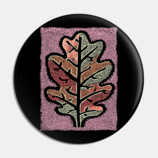 Pastel Oak Leaf | Ethereal Botanical Art Pin