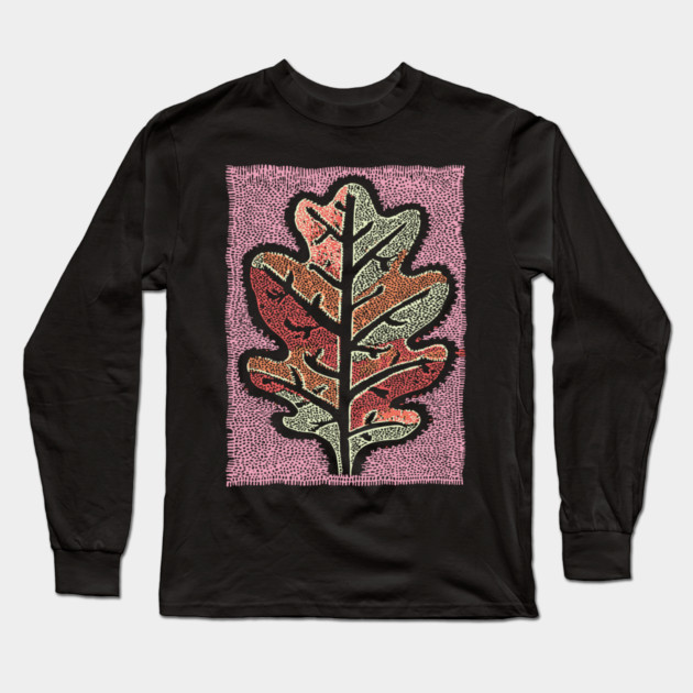 Pastel Oak Leaf | Ethereal Botanical Art Long Sleeve T-Shirt by TuncGK