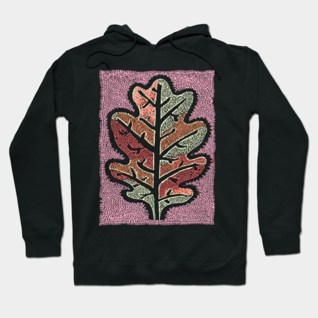 Pastel Oak Leaf | Ethereal Botanical Art Hoodie by TuncGK