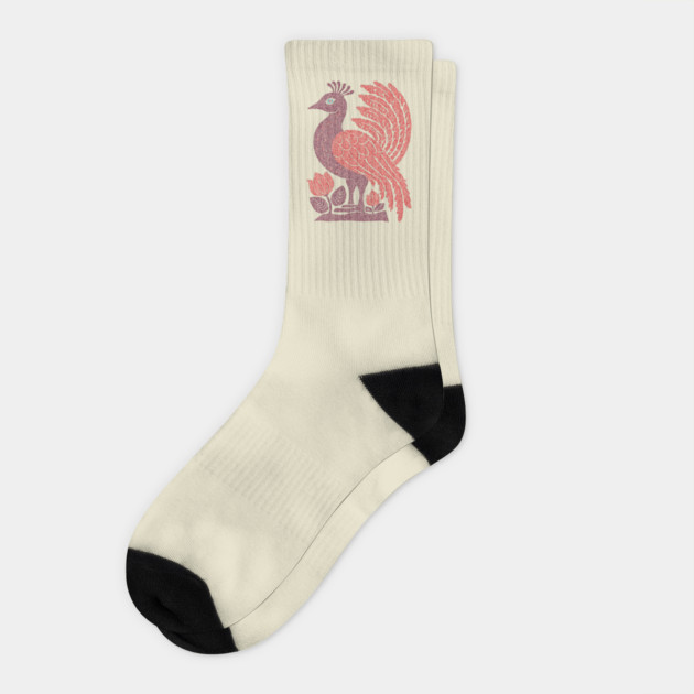 Regal Peacock | Hera's Sacred Bird Socks by TuncGK